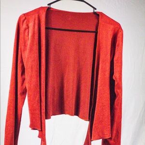 Vintage red/orange velvet cover up